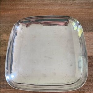 Mid Century Reed & Barton Silverplated Square Bowl ~ Embassy ~ #1141 8" X 8"